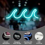 1pc The Wave Vibrant LED Neon Light Sign - Acrylic Backed, USB Powered with Dimmable Switch -1