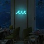 1pc The Wave Vibrant LED Neon Light Sign - Acrylic Backed, USB Powered with Dimmable Switch -6