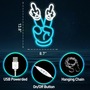 1pc Quad Peace Sign LED Neon Sign Night Light - Novelty Lighting for Home Bedroom Dorm Party-2