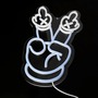 1pc Quad Peace Sign LED Neon Sign Night Light - Novelty Lighting for Home Bedroom Dorm Party-6