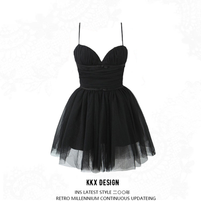 Suspender princess tutu sexy dress sweet girl style waist pleated mini skirt