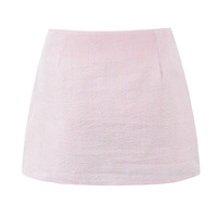 Lace stitching bow camisole design side stripes anti-exposure skirt suit - Thumbnail 7