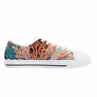 Womens Coral White Sneakers - Thumbnail 5