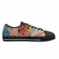 Mens Coral Black Sneakers - Thumbnail 1