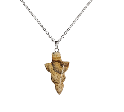 Picture Jasper Arrowhead Necklace