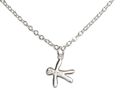 Children's Dainty Gingerbread Man Necklace