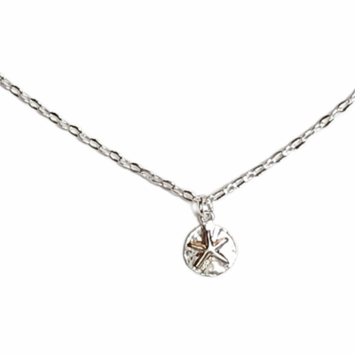 Dainty sand dollar necklace for layering