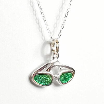Dainty layering sterling silver sunglasses necklace