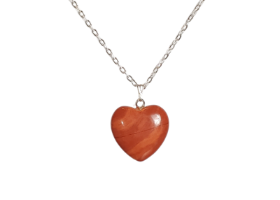Red Agate Heart Necklace