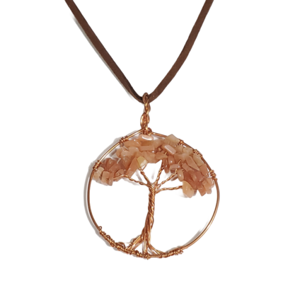 Aventurine tree of life necklace