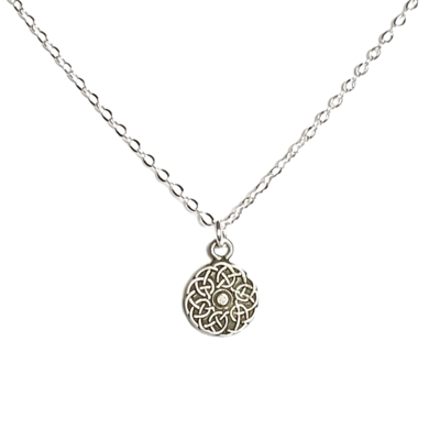 Celtic knot circle necklace