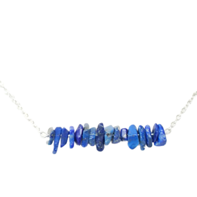Lapis lazuli chip necklace