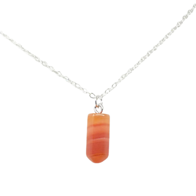 Red agate pendant necklace