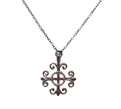Scroll Cross Pendant Necklace
