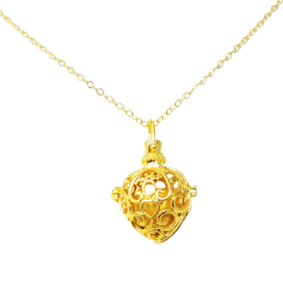 Aromatherapy essential oil diffuser and chime necklace