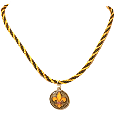 Saints gold and black fleur de lis necklace - Thumbnail 2