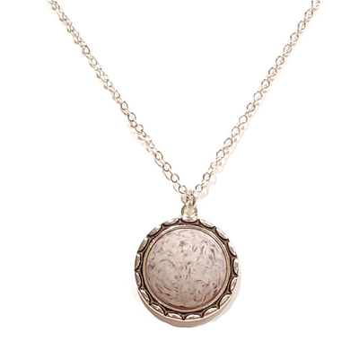 Blue swirl pendant necklace
