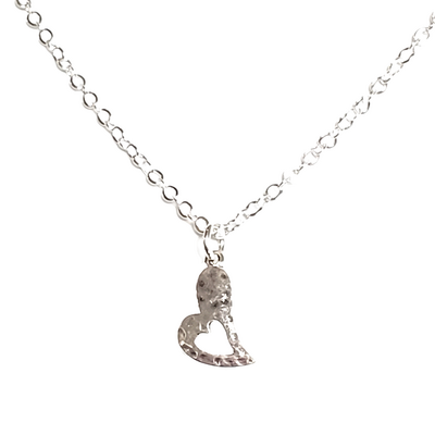Adjustable dainty hammered heart necklace