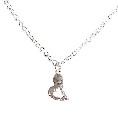 Adjustable Dainty Hammered Heart Necklace
