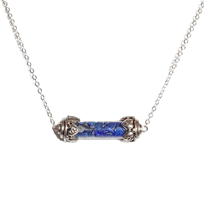 Lapis lazuli chip necklace