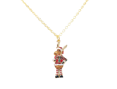 Christmas Moose Pendant Necklace