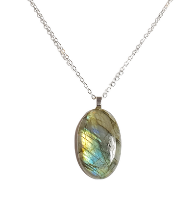 Oval Labradorite Pendant Necklace