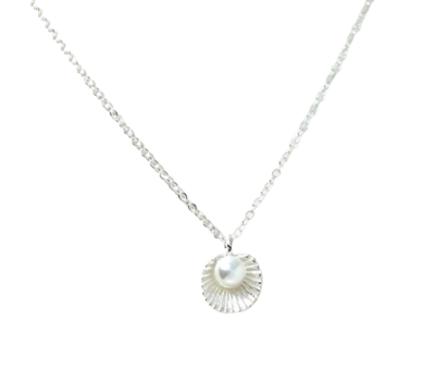 Glass Beaded Shell Necklace