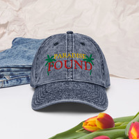 Paradise Found Embroidery Vintage Cotton Twill Cap - Thumbnail 3