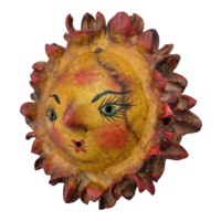 Coconut mask. Collectibles. Home decoration. Wall decoration. Interior decoration. Mexican mask. Mexican craft. Mexican Folk Art. - Thumbnail 2