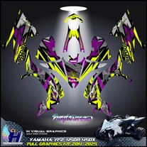 Yamaha YFZ 450R 450X graphics kit 2014 2015 2016 2017 2018 2020 to 2025 decals stickers atv