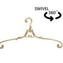 Handmade Solid Brass Swivel Clothes Hanger, Antique Vintage Style Wedding Dress Hanger, Bridal Dress Hangers, Wedding Gift, Shop Display