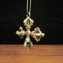 Tibetan Nepal esoteric cross Vajra pestle hangtag Buddhist products Vajra Necklace Pendant Dorje phurpa amulet-2