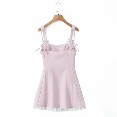 Temperament butterfly tie casual hottie dress