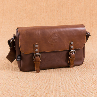 Men's pu leather retro flip shoulder bag – stylish crossbody for leisure & travel