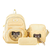 Backpack three sets of large capacity cute cat class backpack - Thumbnail 5