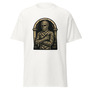 Unisex Ancient Mummy Tattoo Art T-Shirt  2D Vector Design, Duotone Beige & Black, High Detail - Several Colors-24