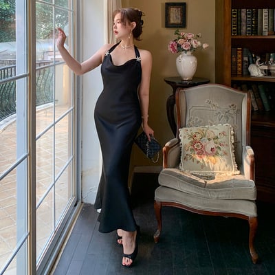 Sexy plus size women's halter neck fishtail skirt