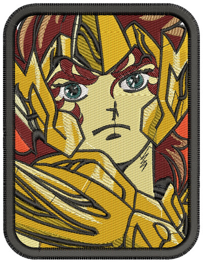 Anime Embroidery Pattern Saint Seiya Aiolos Vert
