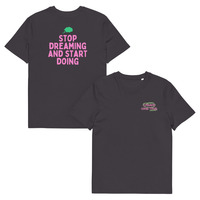 Unisex Organic Cotton T-Shirt with Front Embroidery & Back Print - Thumbnail 14