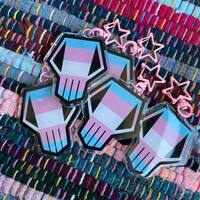 Bakugou Trans Skull Keychain! (Double Sided) - Thumbnail 2