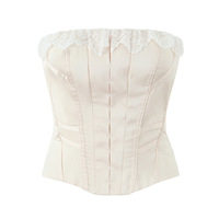 Lace small tube top lace stitching beautiful back halter neck tube top - Thumbnail 1