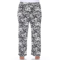 White Mark Women's Plus Size Floral Print Tunic and Pant 2 Piece Set - Thumbnail 3