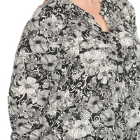 White Mark Women's Plus Size Floral Print Tunic and Pant 2 Piece Set - Thumbnail 2