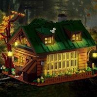 Unique No-Name Forest Cabin Building Blocks with Lights - Thumbnail 4