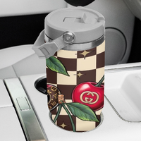 *Luxury Cherries 🍒 Design | 30 oz Flip Straw Tumbler | Trendy Designer inspired | Free Ship* - Thumbnail 5