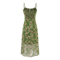 Pastoral style print chic backless suspender dress - Thumbnail 1