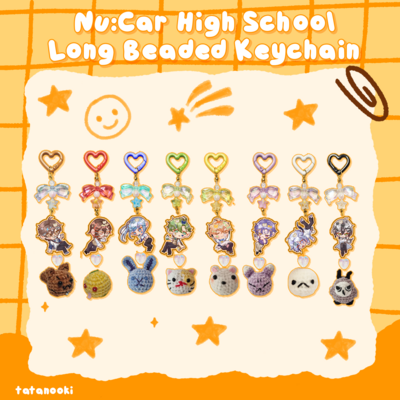 Nu : carnival long beaded plushie keychain