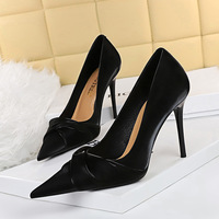 Women Elegant High Heels Formal Occasion Work Pumps Lady Fashion Bowknot Stiletto Evening Banquet Shoes - Thumbnail 2