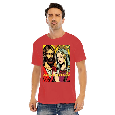 Jesus And Mary Pop Art Unisex Short Sleeve T-shirt