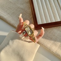 Luxurious Zircon Retro Style Golden Digital Dial Fashion Watch - Thumbnail 1